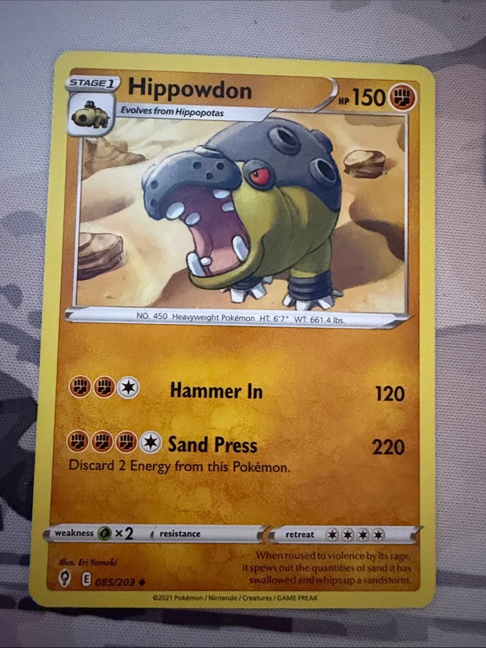 Hippopotas & Hippowdon Evolution Lot | 3 Pokémon Cards | ✨5/$25✨